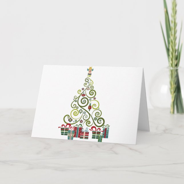 ***HEUREUX VACANCES*** CARTE DE NOËL D'AFFAIRES (Devant)