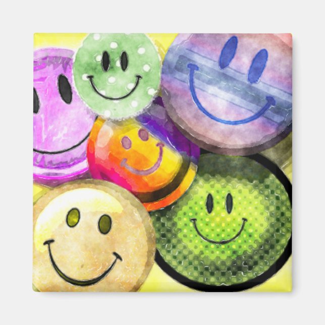 HEUREUX VISAGES Magnet (Devant)