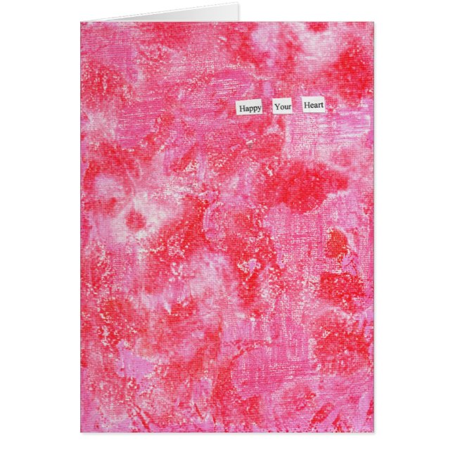 Heureux votre carte de coeur (Devant)