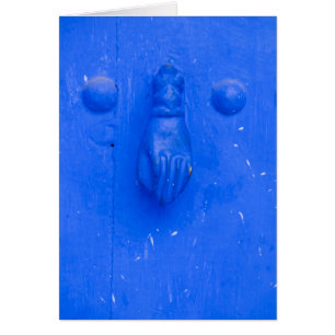 Heurtoir de porte bleu vertical