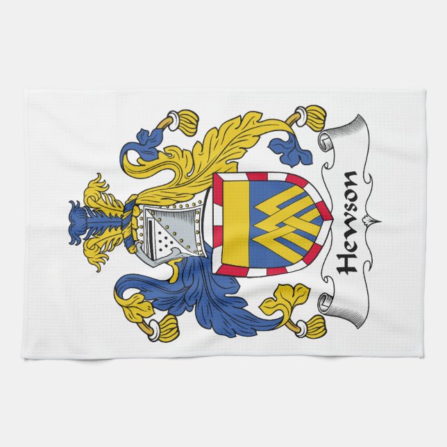 Hewson Family Crest Kitchen Towel (Horizontal)