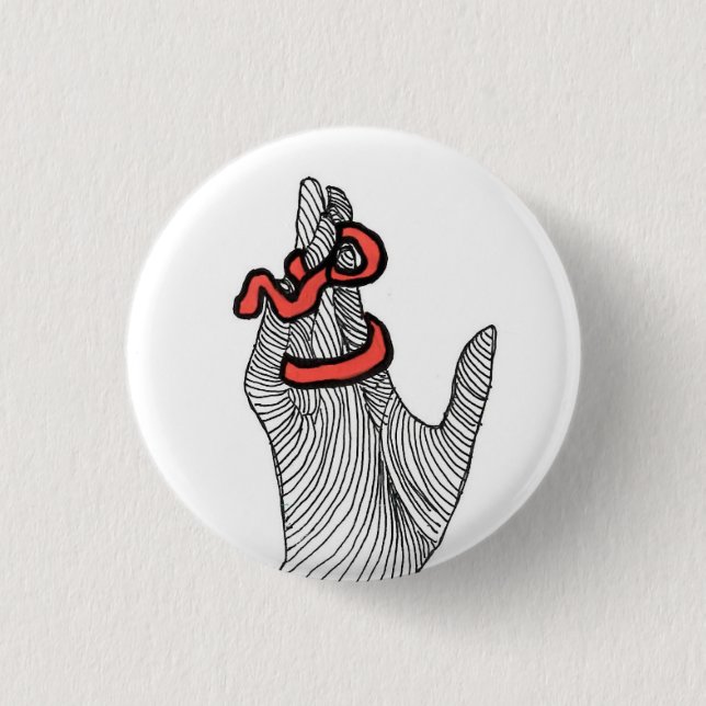 hex 1 inch round button (Front)