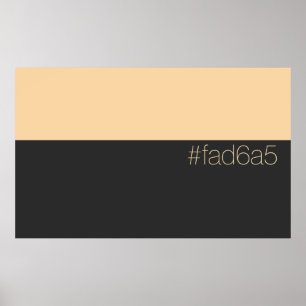 Hex FAD6A5 Warm Pale Orange Peach Minimalist Poster