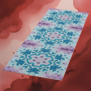 Hex Mandala Blue and Purple Yoga Mat