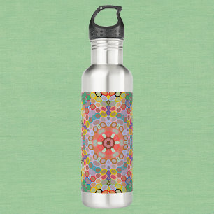 Hex Mandala Rainbow 710 Ml Water Bottle