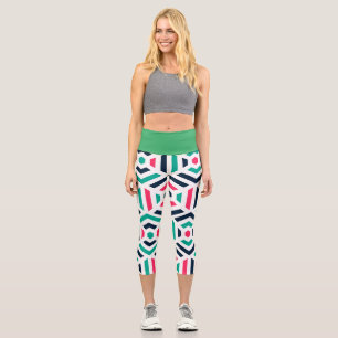 Hex Pattern Yoga Capris