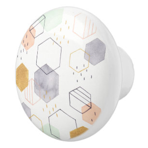 Hex Scatter Ceramic Knob