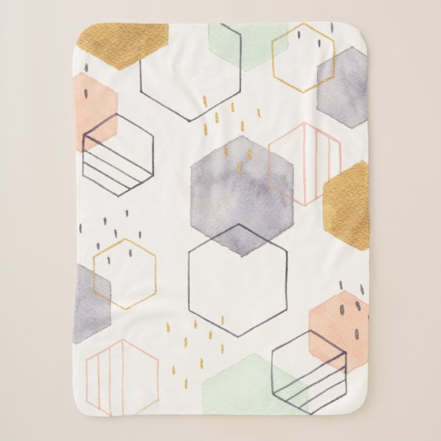 Hex Scatter Sherpa Blanket (Front)