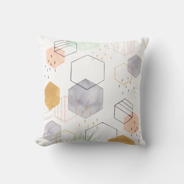 Hex Scatter Throw Pillow (Front)