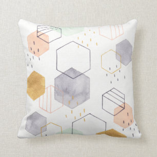 Hex Scatter Throw Pillow
