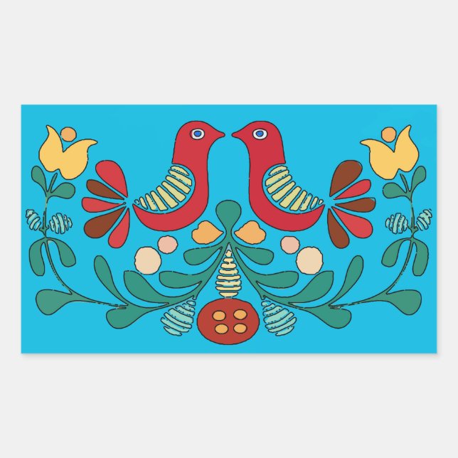 Hex Sign, Love Birds, Sticker (Front)