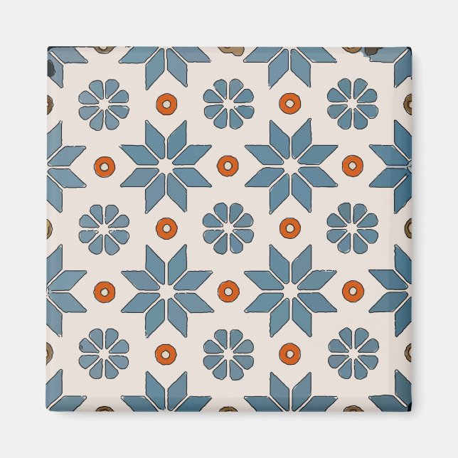 Hex Sign, Pennsylvania Dutch, Quilt Stars Magnet (Front)