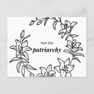 Hex the Patriarchy - Carte postale Lily Flower