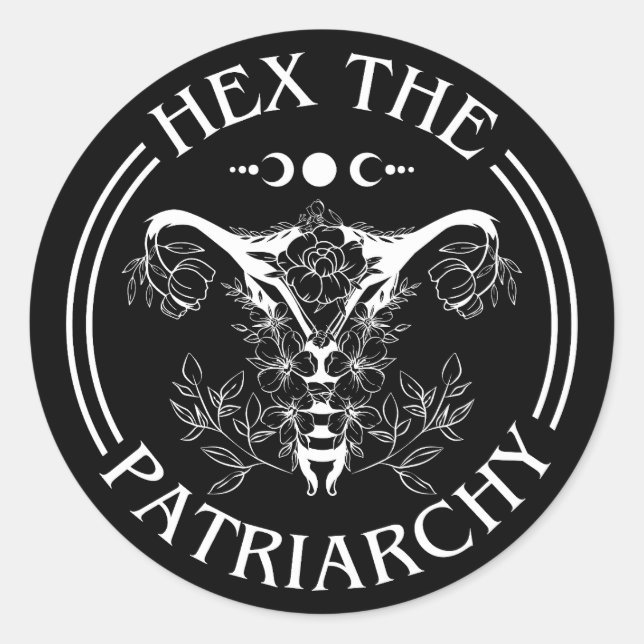 Hex The Patriarchy Classic Round Sticker (Front)