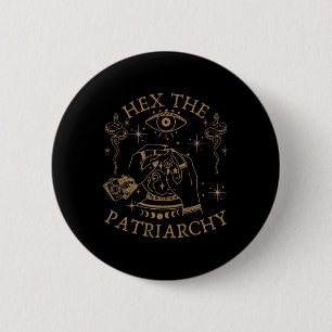 Hex The Patriarchy Feminist Witch 2 Inch Round Button