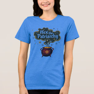 Hex the Patriarchy - Feminist Witchy Aesthetic Tri-Blend Shirt