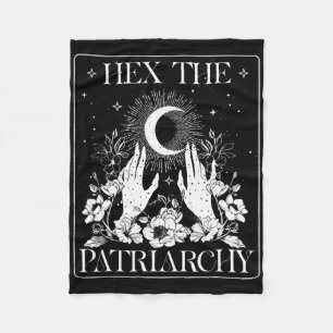 Hex The Patriarchy Halloween Feminist Witch Fleece Blanket