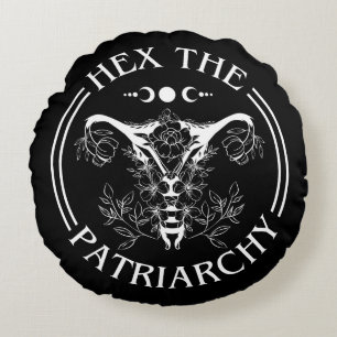 Hex The Patriarchy Round Pillow