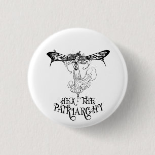 Hex The Patriarchy Witchy 1 Inch Round Button