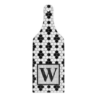 Hex Tile Print Monogram Cutting Board
