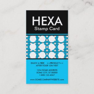hexa stamp card (colour customizable)