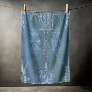 Hexa triangles yantra petals inscription beach towel