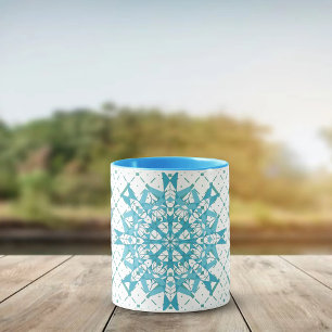 Hexa triangles yantra petals mug
