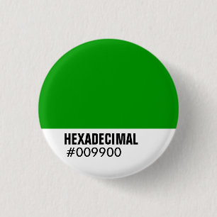 HEXADECIMAL Colour Template 1 Inch Round Button