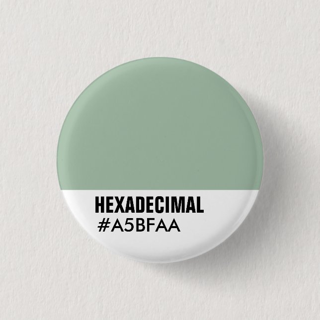 HEXADECIMAL Colour Template - Custo... - Customize 1 Inch Round Button (Front)