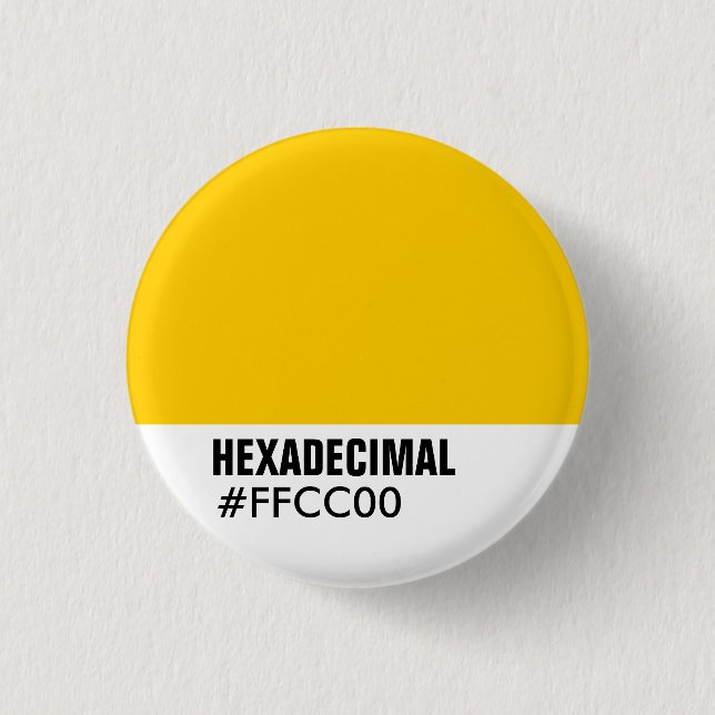 HEXADECIMAL Colour Template - Custo... - Customize 1 Inch Round Button (Front)