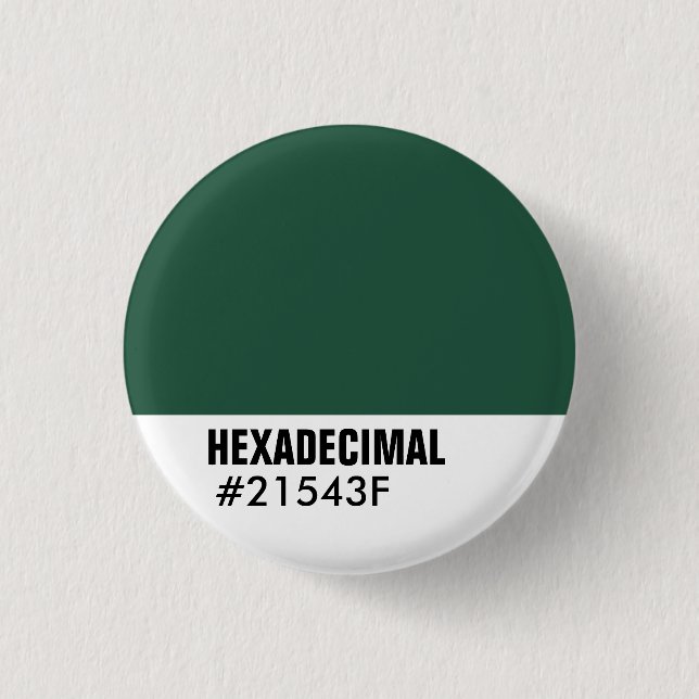 HEXADECIMAL Colour Template - Customized 1 Inch Round Button (Front)