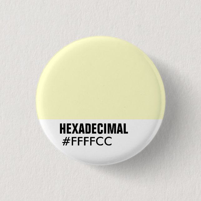HEXADECIMAL Colour Template - Customized 1 Inch Round Button (Front)
