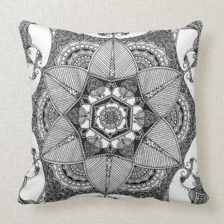 Hexaflower Throw Pillow