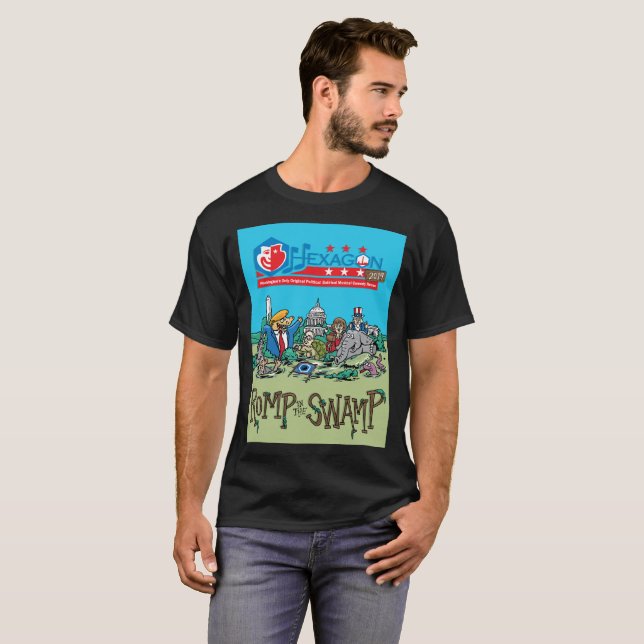 Hexagon 2019: Romp in the Swamp Dark T-Shirts (Front Full)