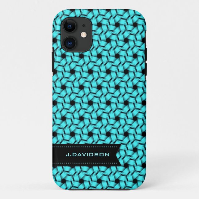 HeXaGoN Aqua Weave Pattern iPhone 5 Case (Back)