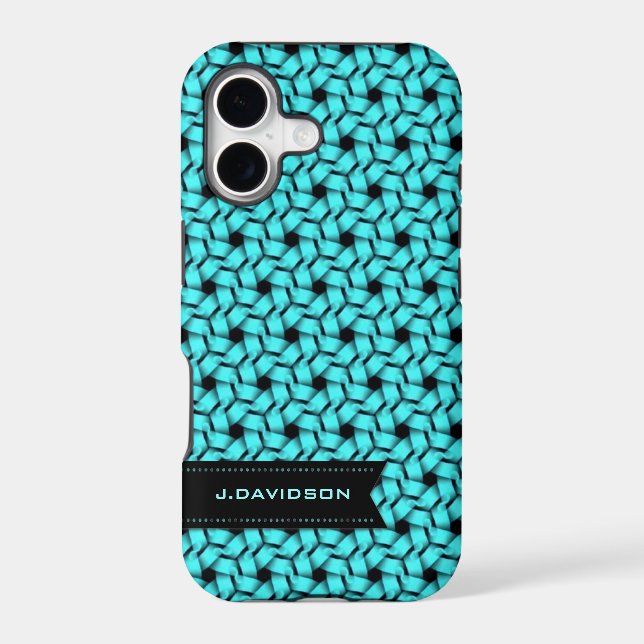 HeXaGoN Aqua Weave Pattern iPhone 5 Case (Back)