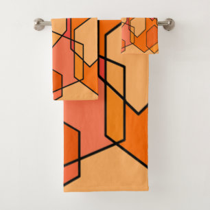 Hexagon Bauhaus Bath Towel Set