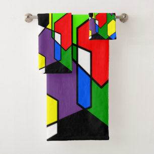 Hexagon Bauhaus Bath Towel Set