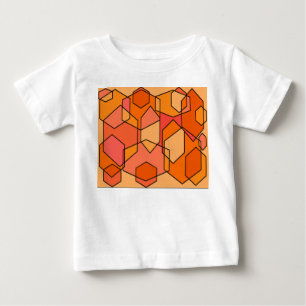 Hexagon Bauhaus - Orange Baby T-Shirt