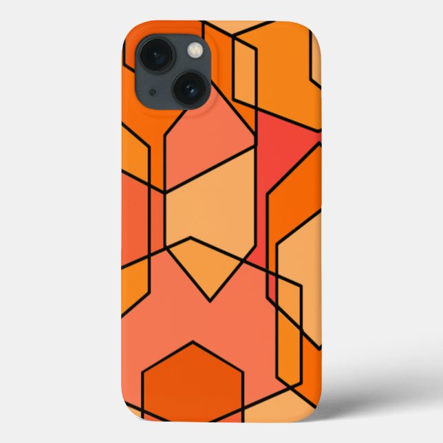 Hexagon Bauhaus - Orange  Case-Mate iPhone Case (Back)