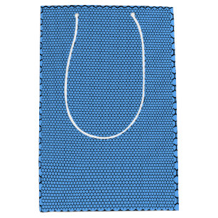 Hexagon Blue Black Pattern Medium Gift Bag