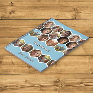 Hexagon Family Photo Collage Notebook