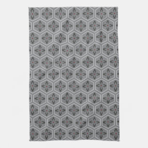 Hexagon floral kitchen towel