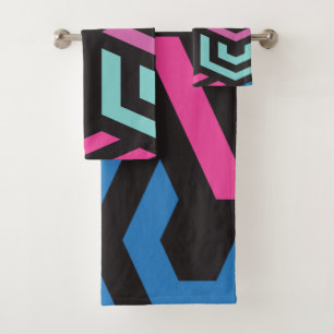 Hexagon Geometric Pattern     Bath Towel Set