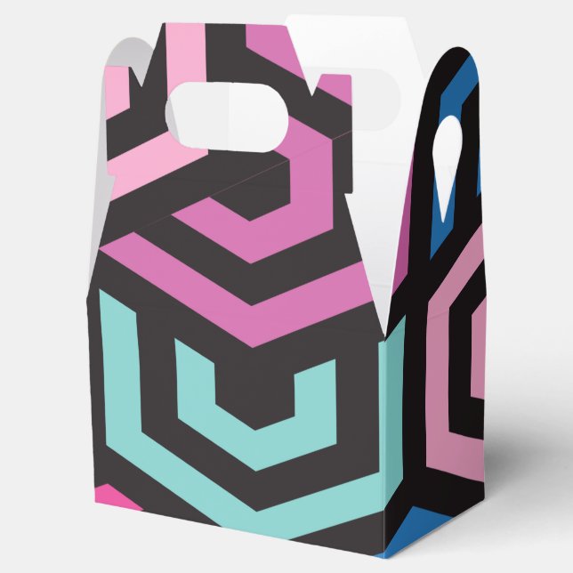 Hexagon Geometric Pattern             Favor Box (Opened)
