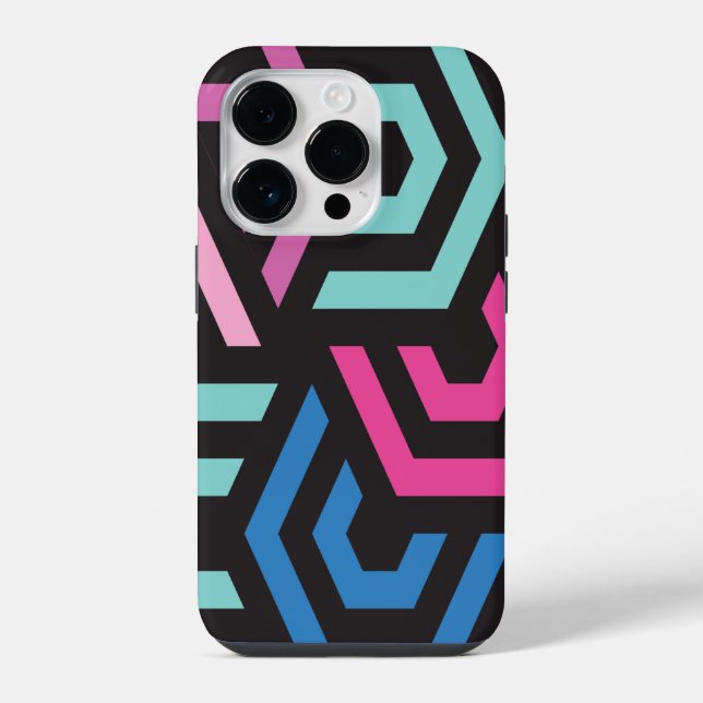 Hexagon Geometric Pattern                iPhone Case (Back)