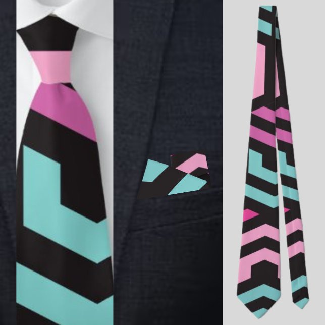 Hexagon Geometric Pattern     Tie (Creator Uploaded)