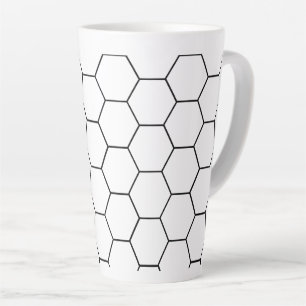 Hexagon honeycomb pattern latte mug