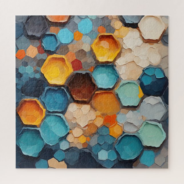 Hexagon Impressions Jigsaw Puzzle (Vertical)