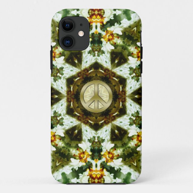 Hexagon Jasmin Garden Peace Star iPhone 5 Coque (Dos)